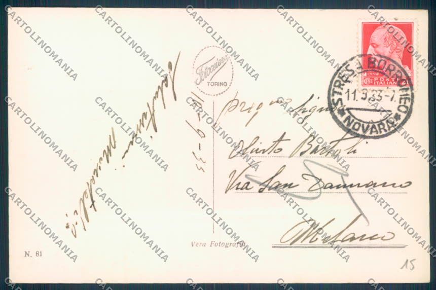 Verbania Stresa Battello Foto cartolina ZQ5619 – retro