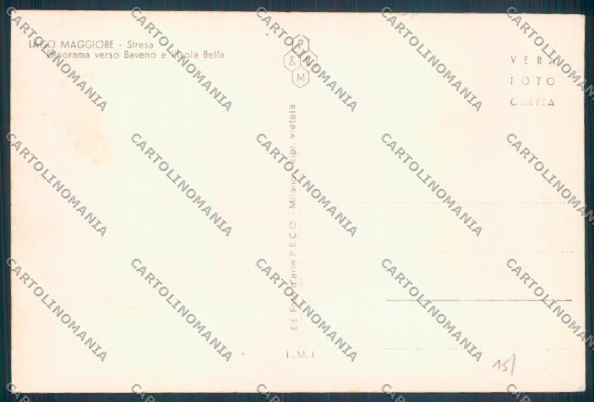 Verbania Stresa Battello Foto cartolina ZQ5630 – retro