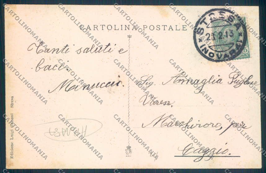Verbania Stresa Barca ABRASA cartolina ZQ5632 – retro