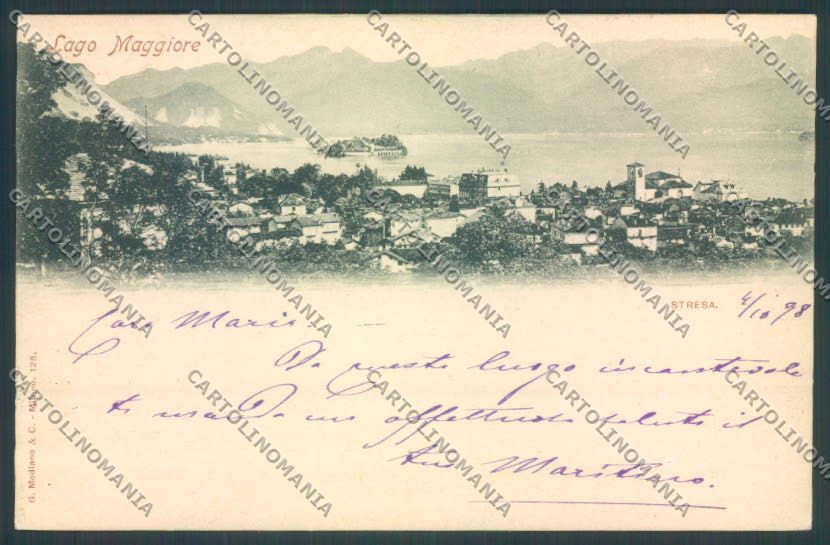 Verbania Stresa 1898 cartolina ZQ5653 – fronte