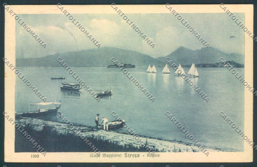 Verbania Stresa Barca PIEGHINA STRAPPINO cartolina ZQ5658 – fronte