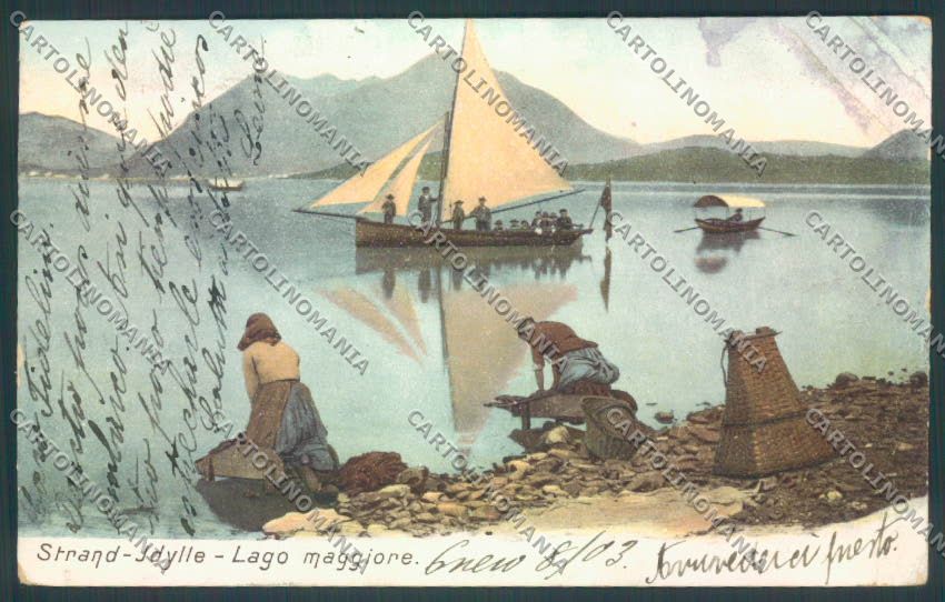 Verbania Stresa Barca Lavandaia cartolina ZQ5662 – fronte
