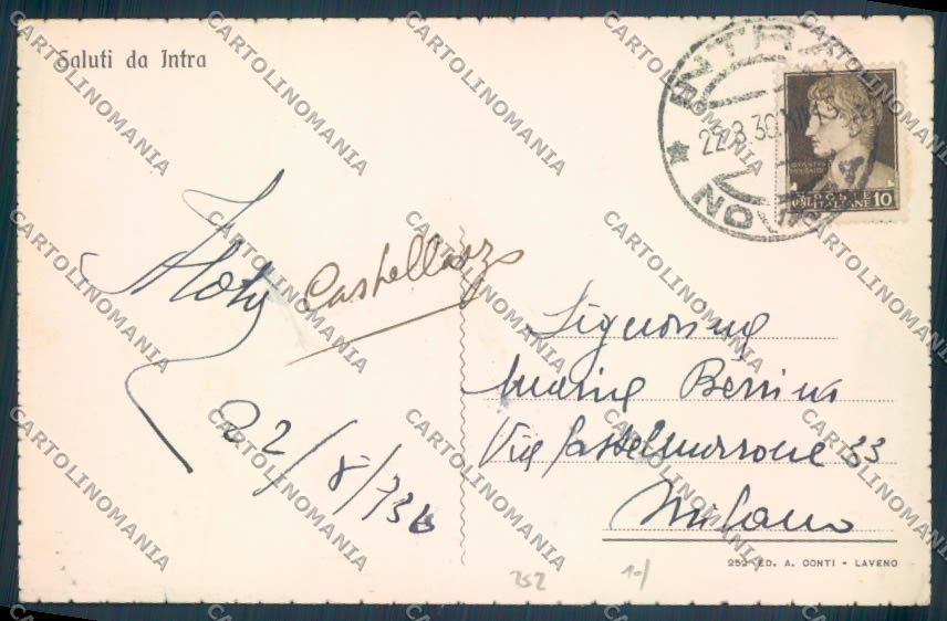 Verbania Intra Barca cartolina ZQ5673 – retro