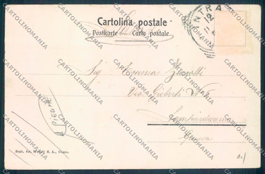 Verbania Intra PIEGHE cartolina ZQ5677 – retro