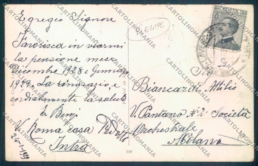Verbania Intra Battello PIEGHE cartolina ZQ5683 – retro