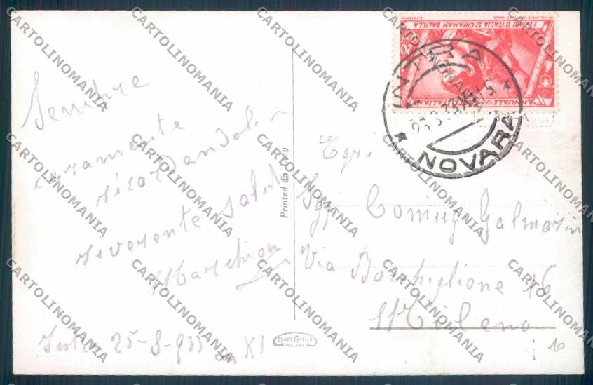 Verbania Intra Battello Barca cartolina ZQ5690 – retro