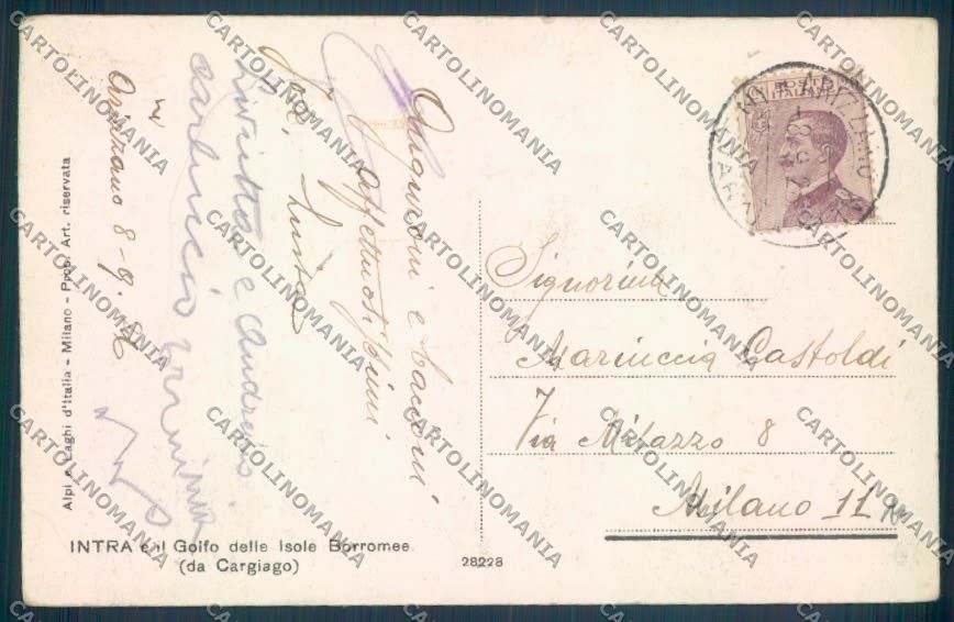 Verbania Intra cartolina ZQ5692 – retro