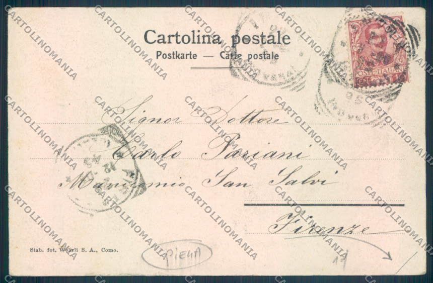 Verbania Intra PIEGA cartolina ZQ5705 – retro