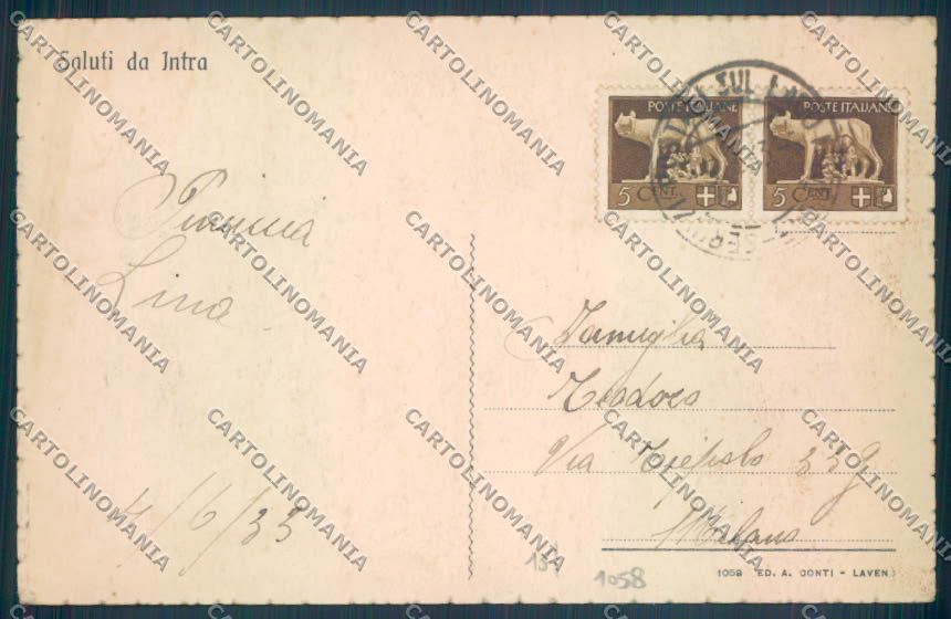 Verbania Intra Battello cartolina ZQ5726 – retro