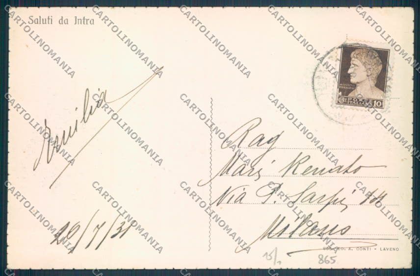 Verbania Intra cartolina ZQ5727 – retro