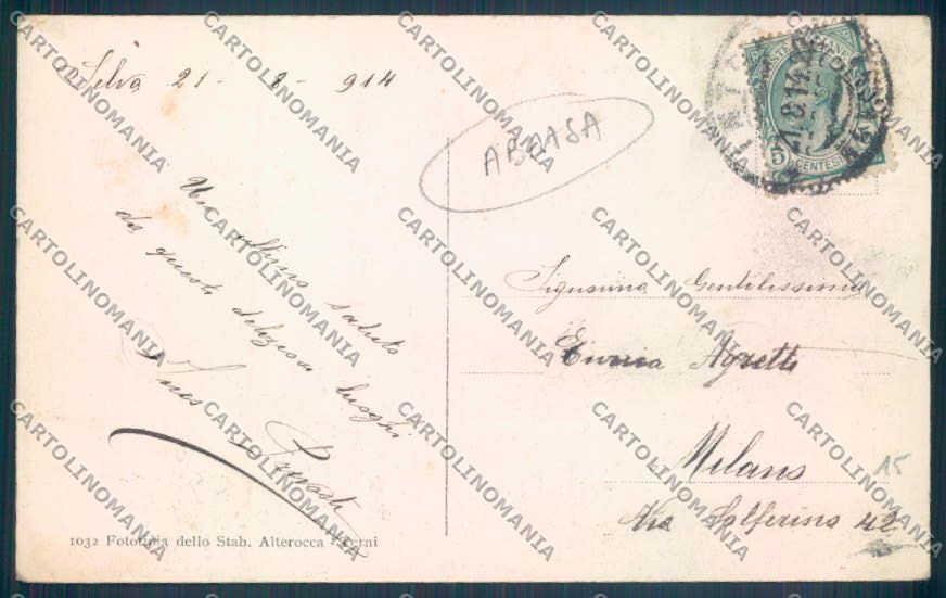 Verbania Intra ABRASA cartolina ZQ5786 – retro