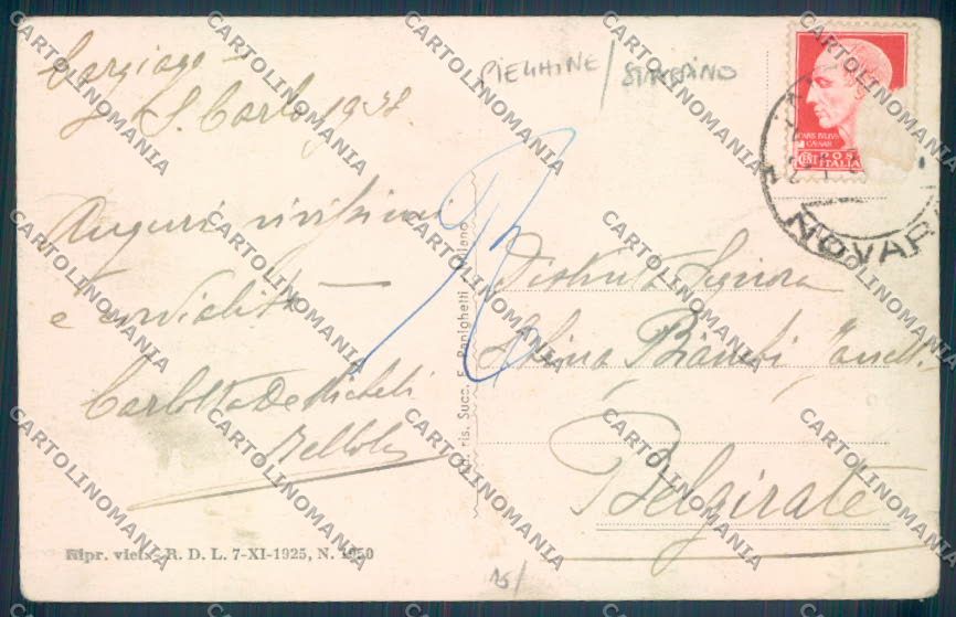 Verbania Intra PIEGHINE STRAPPINO cartolina ZQ5807 – retro