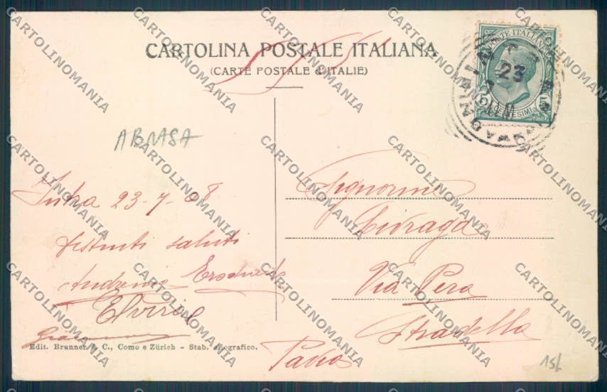 Verbania Intra Battello ABRASA cartolina ZQ5814 – retro