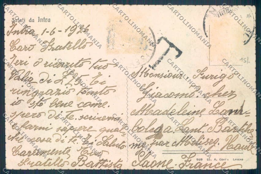 Verbania Intra cartolina ZQ5827 – retro