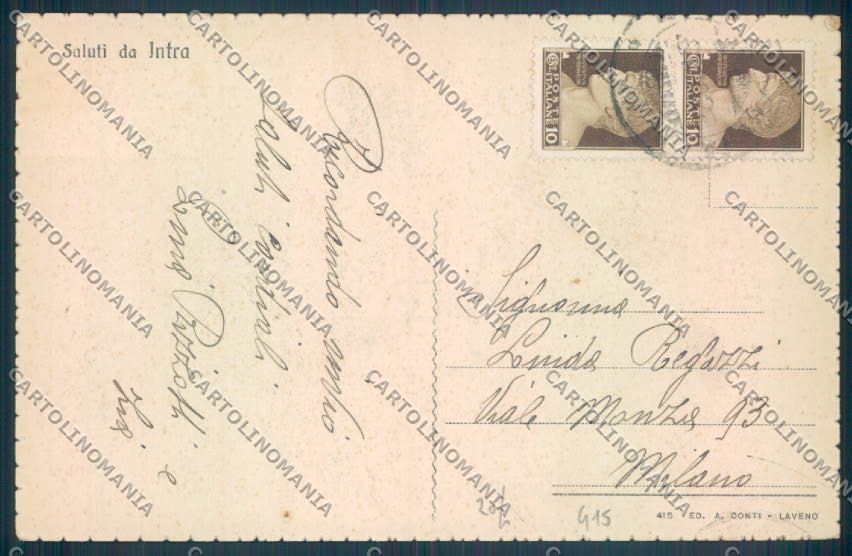 Verbania Intra Battello cartolina ZQ5837 – retro