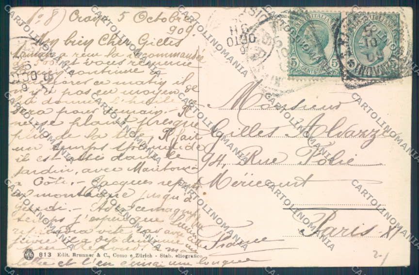 Verbania Intra Battello cartolina ZQ5855 – retro