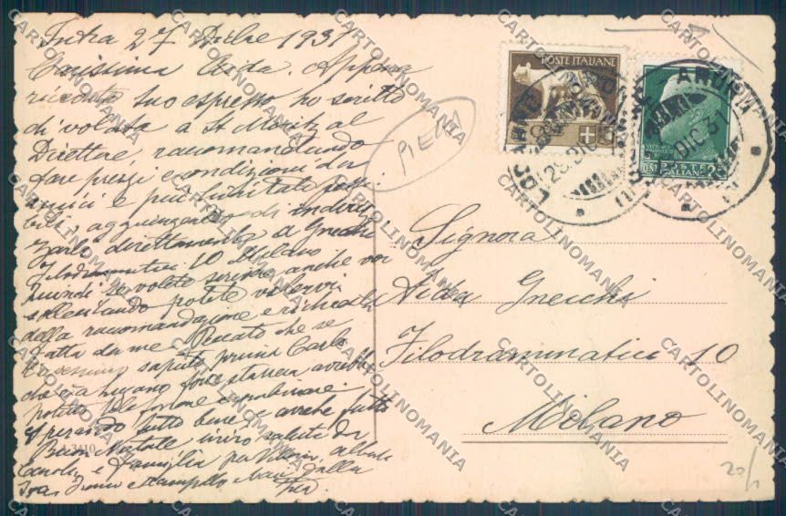 Verbania Intra PIEGA cartolina ZQ5863 – retro