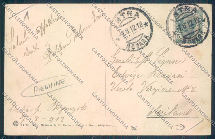 Verbania Intra Barca PIEGHINE cartolina ZQ5881 – retro