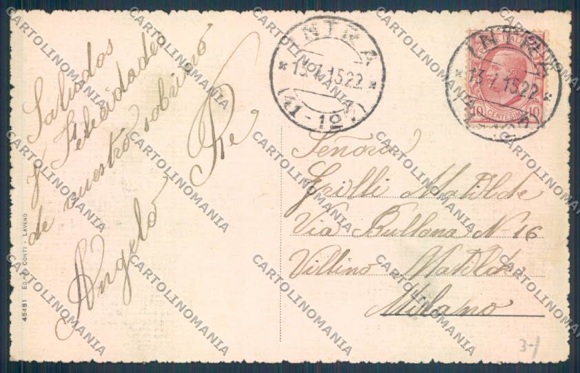 Verbania Intra Lavandaia cartolina ZQ5884 – retro