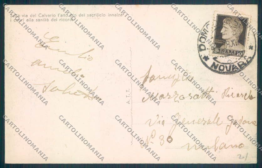 Verbania Domodossola Collegio cartolina ZQ5973 – retro