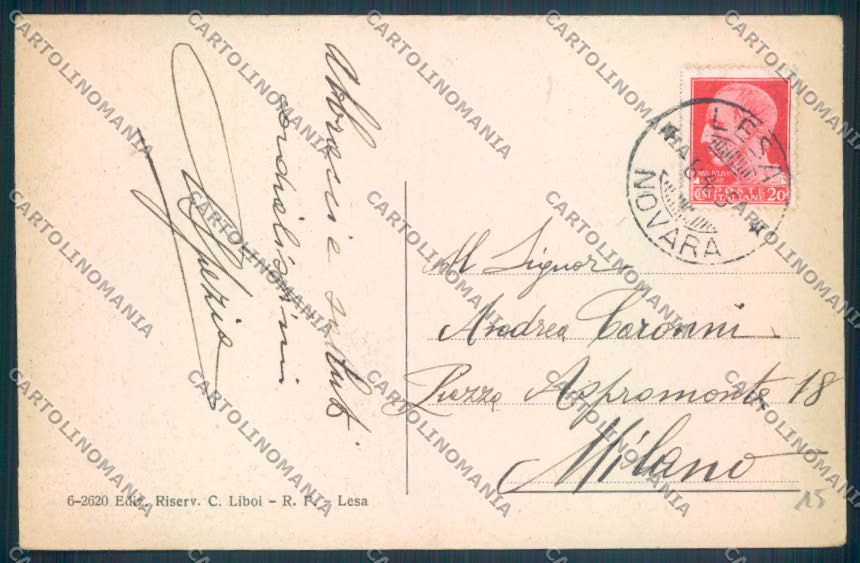 Novara Lesa cartolina ZQ6015 – retro