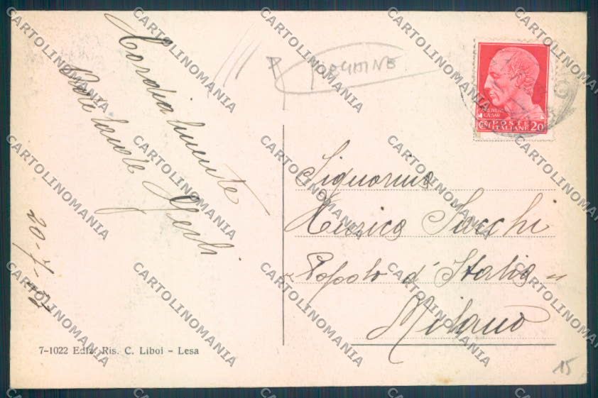Novara Lesa PIEGHINE cartolina ZQ6019 – retro