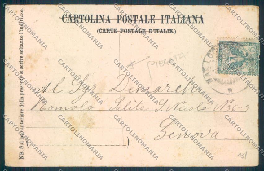 Novara Lesa Barca Battello PIEGATA cartolina ZQ6044 – retro