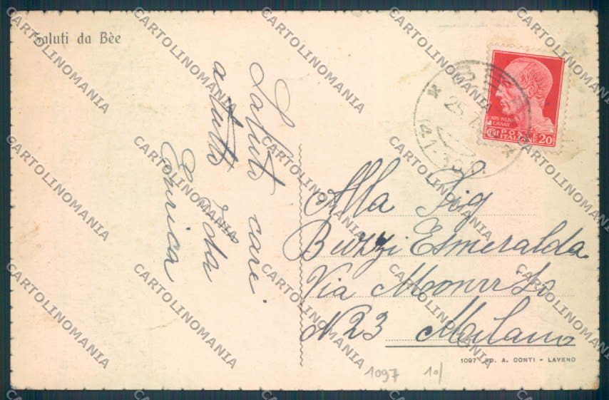 Verbania Bee cartolina ZQ6071 – retro