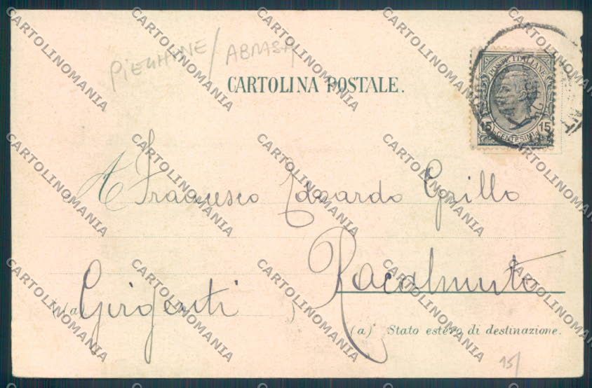 Verbania Cannero Riviera PIEGHINE ABRASA cartolina ZQ6119 – retro