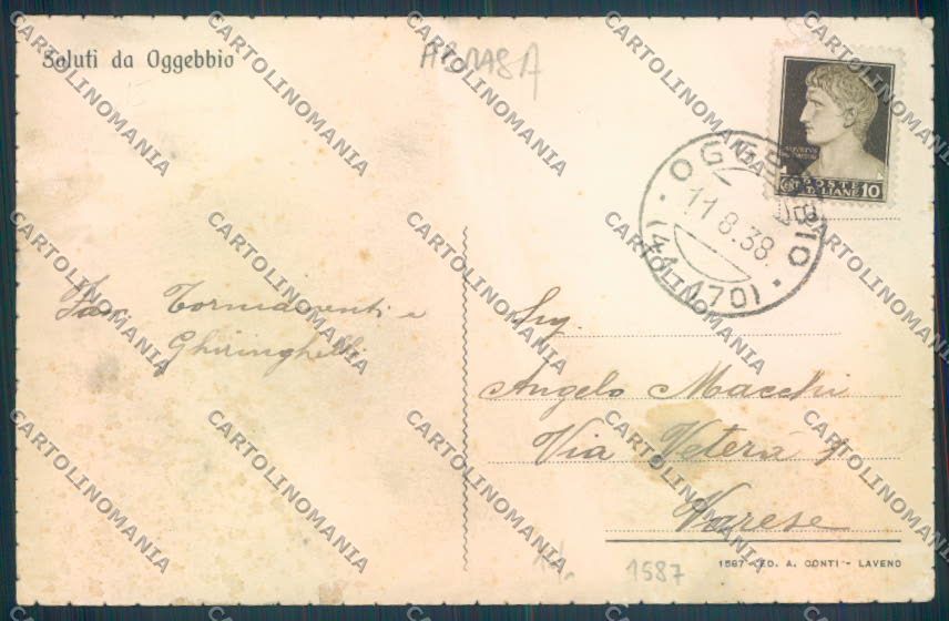 Verbania Oggebbio ABRASA cartolina ZQ6157 – retro