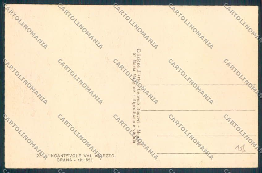 Verbania Santa Maria Maggiore Crana cartolina ZQ6174 – retro