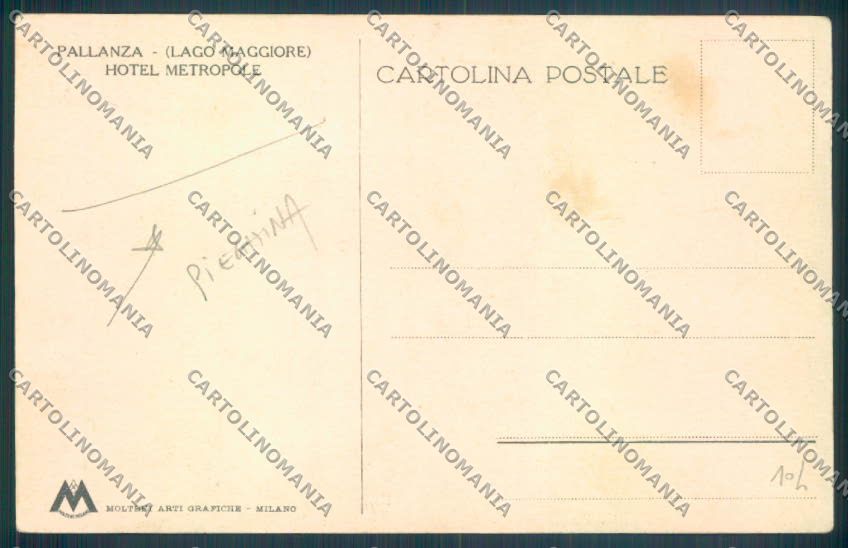 Verbania Pallanza PIEGHINA cartolina ZQ6218 – retro