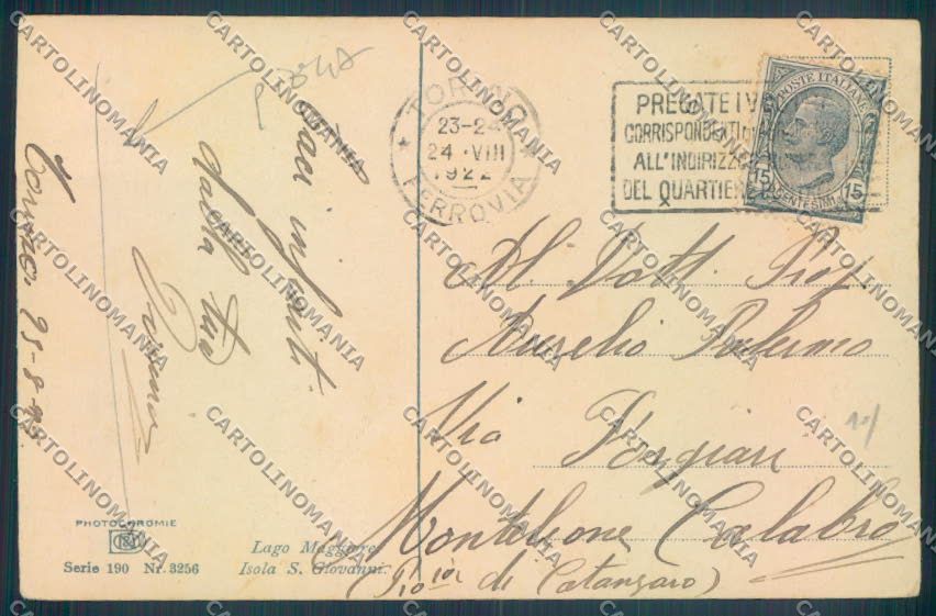 Verbania Pallanza PIEGA cartolina ZQ6266 – retro