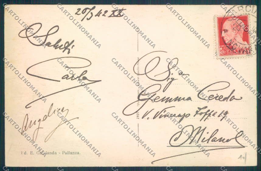 Verbania Pallanza cartolina ZQ6279 – retro