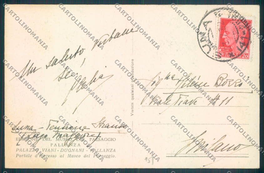 Verbania Pallanza cartolina ZQ6318 – retro