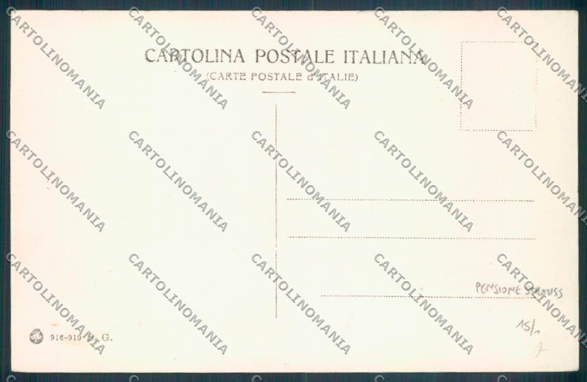 Verbania Pallanza Battello Pensione Strauss cartolina ZQ6333 – retro