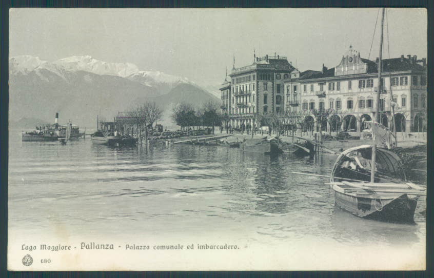 Verbania Pallanza Battello Barca PIEGHINA cartolina ZQ6365 – fronte
