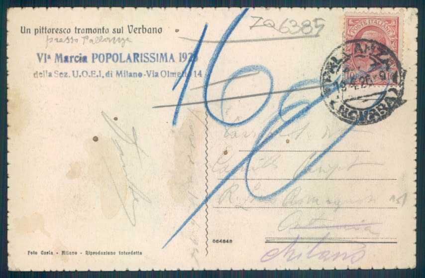 Verbania Pallanza cartolina ZQ6385 – retro