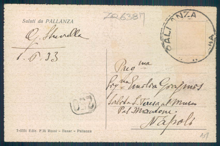 Verbania Pallanza cartolina ZQ6387 – retro