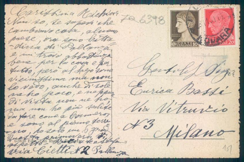 Verbania Pallanza Battello cartolina ZQ6398 – retro