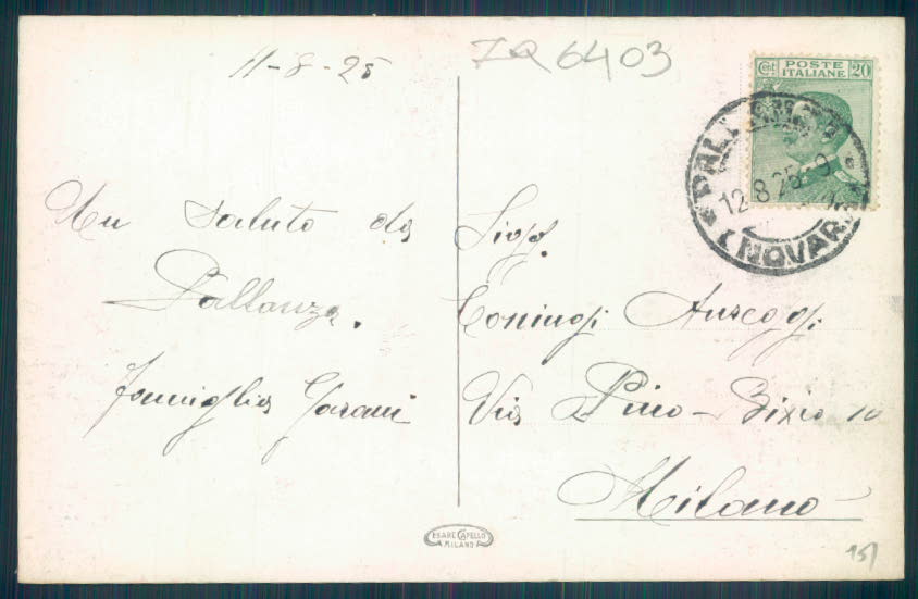 Verbania Pallanza Battello cartolina ZQ6403 – retro