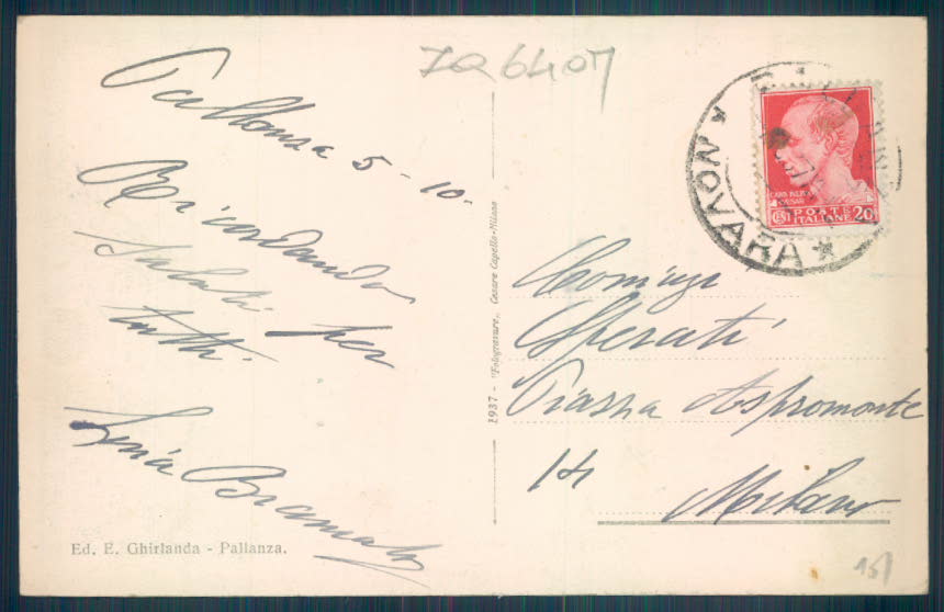 Verbania Pallanza cartolina ZQ6407 – retro