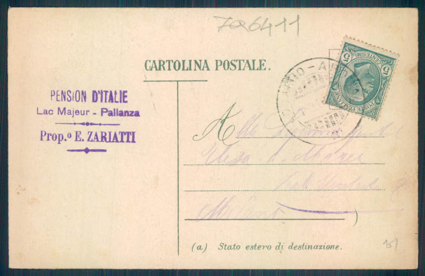 Verbania Pallanza cartolina ZQ6411 – retro