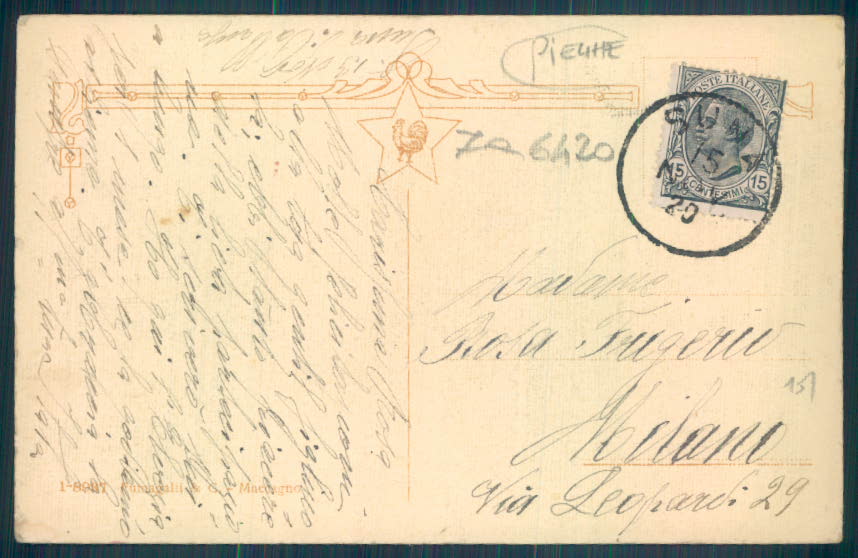 Verbania Pallanza PIEGHE cartolina ZQ6420 – retro