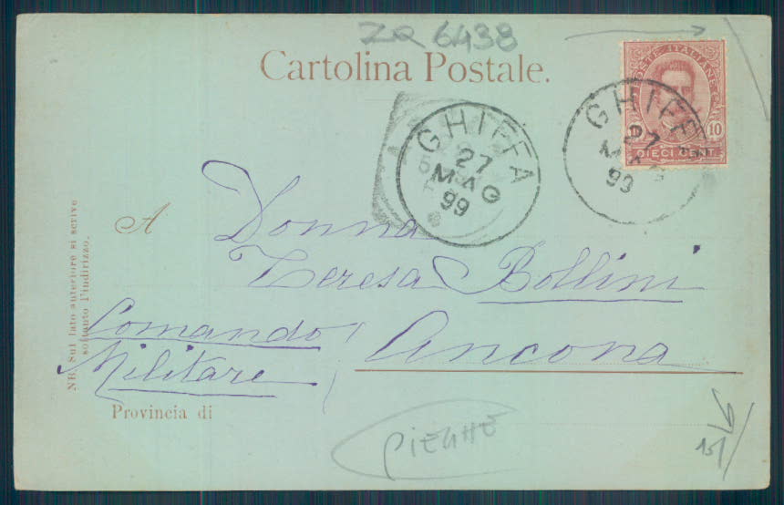 Verbania Pallanza PIEGHE cartolina ZQ6438 – retro