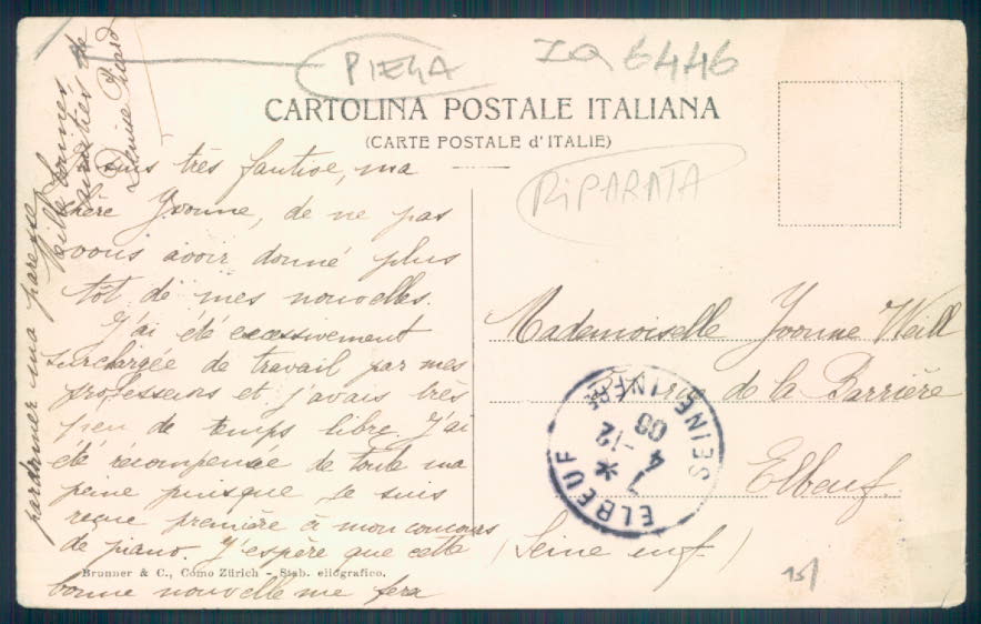Verbania Pallanza PIEGA RIPARATA cartolina ZQ6446 – retro