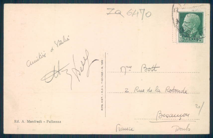 Verbania Pallanza cartolina ZQ6470 – retro