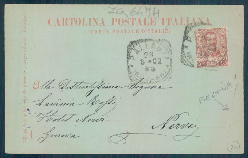 Verbania Pallanza Chiaro di luna PIEGHINA cartolina ZQ6474 – retro