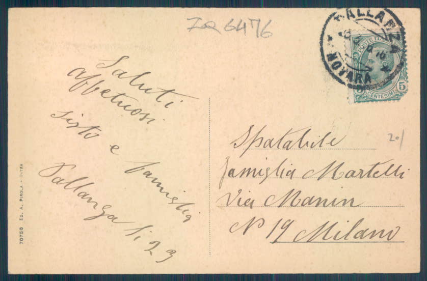 Verbania Pallanza Battello cartolina ZQ6476 – retro