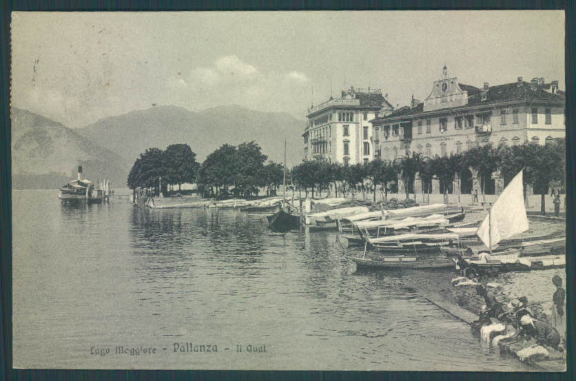 Verbania Pallanza Battello Barca cartolina ZQ6480 – fronte
